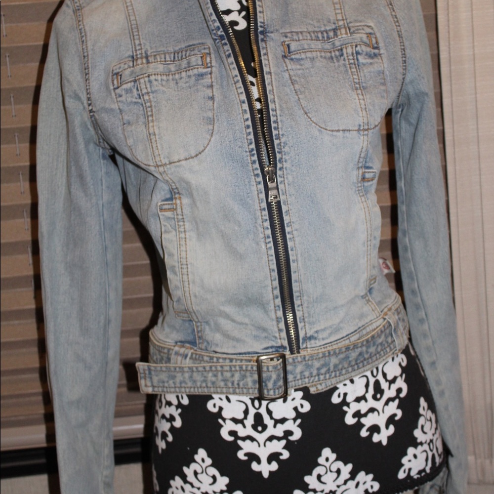 Guess denim zip up jacket